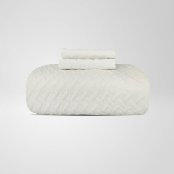 Embroiderd Plain 100% Cotton Coverlet